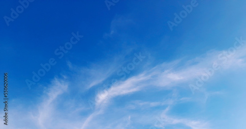 Clear blue sky cloud background. Sky blue background. Summer blue sky cloud gradient light white background. Beauty clear cloudy in sunshine calm bright winter air background.