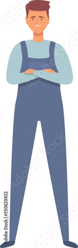 Young gas worker icon cartoon vector. Engineer pipeline. Work system