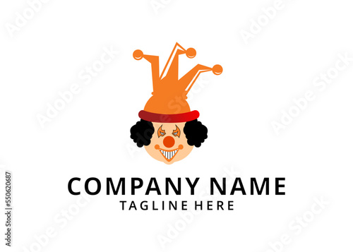  illustration clown joker logo icon design vector