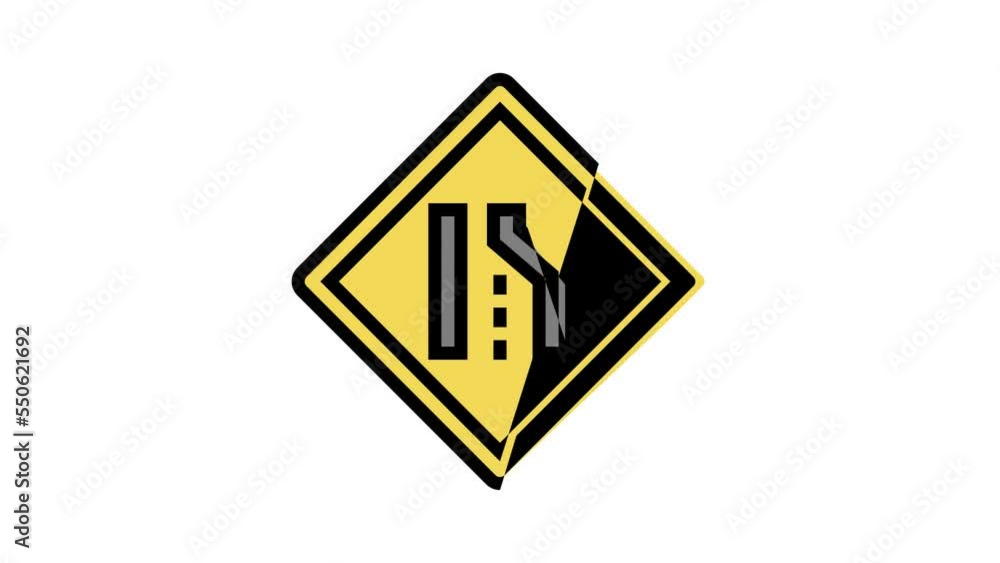 lane road sign color icon animation lane road sign color icon animation