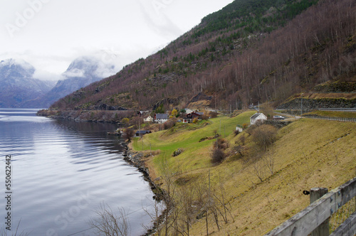 green landscape of fjords norway