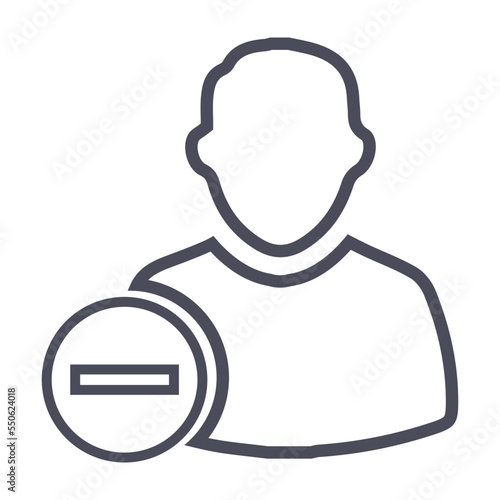 Remove user account icon