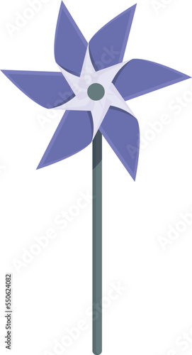 Wheel vane icon cartoon vector. Paper wind. Pin origami