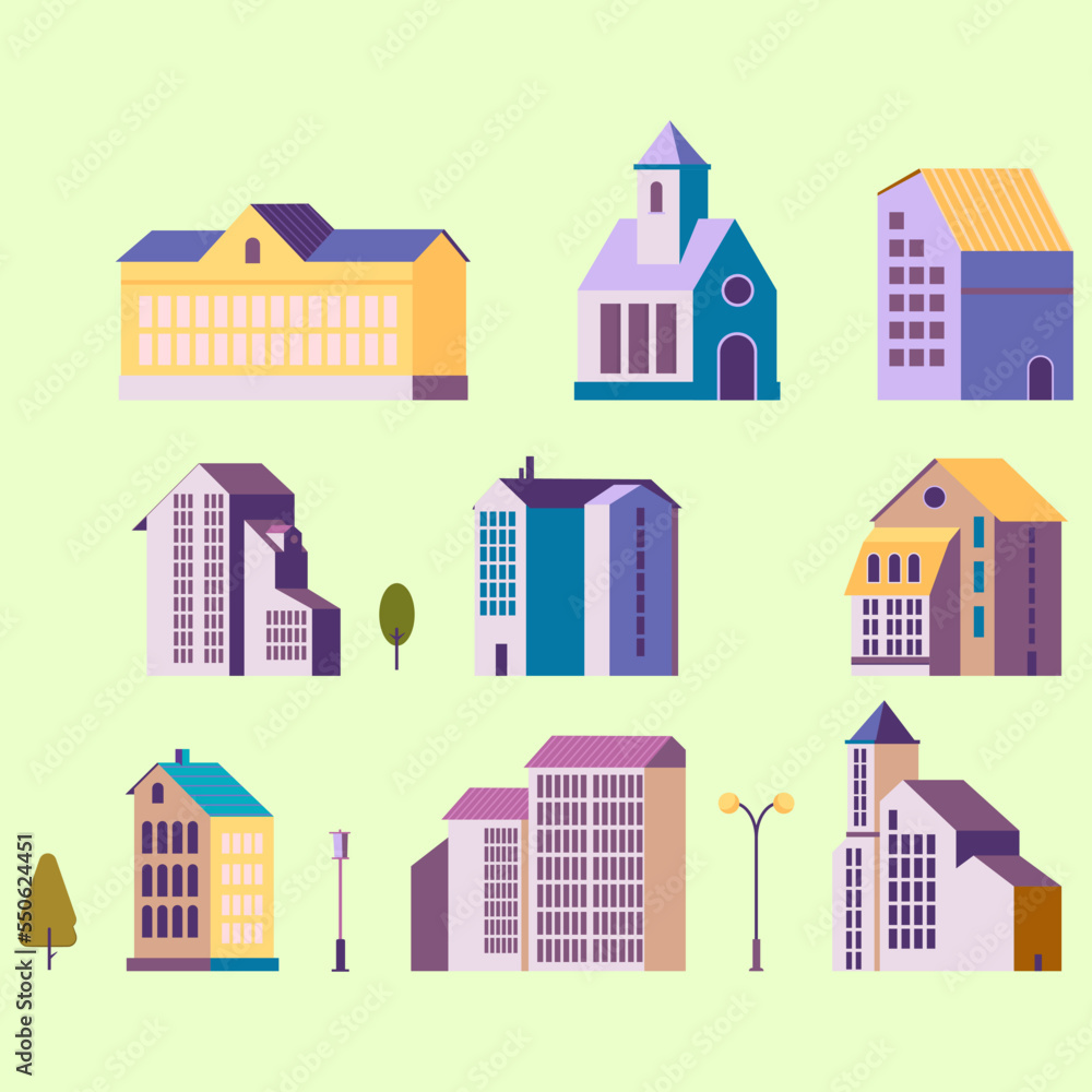 pattern with houses