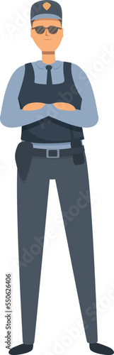 Guardian icon cartoon vector. Police man. Uniform person