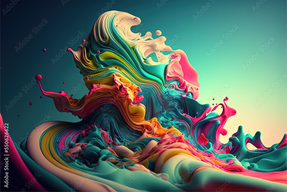 Fluid colors generative ai
