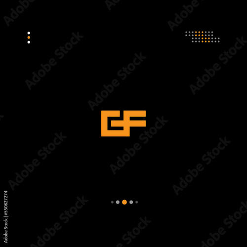 Letter GF logo icon simple and professional
