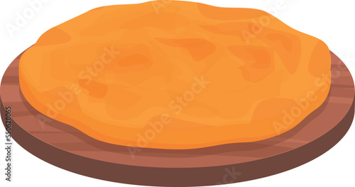 Gourmet khachapuri icon cartoon vector. Georgian bread. National food