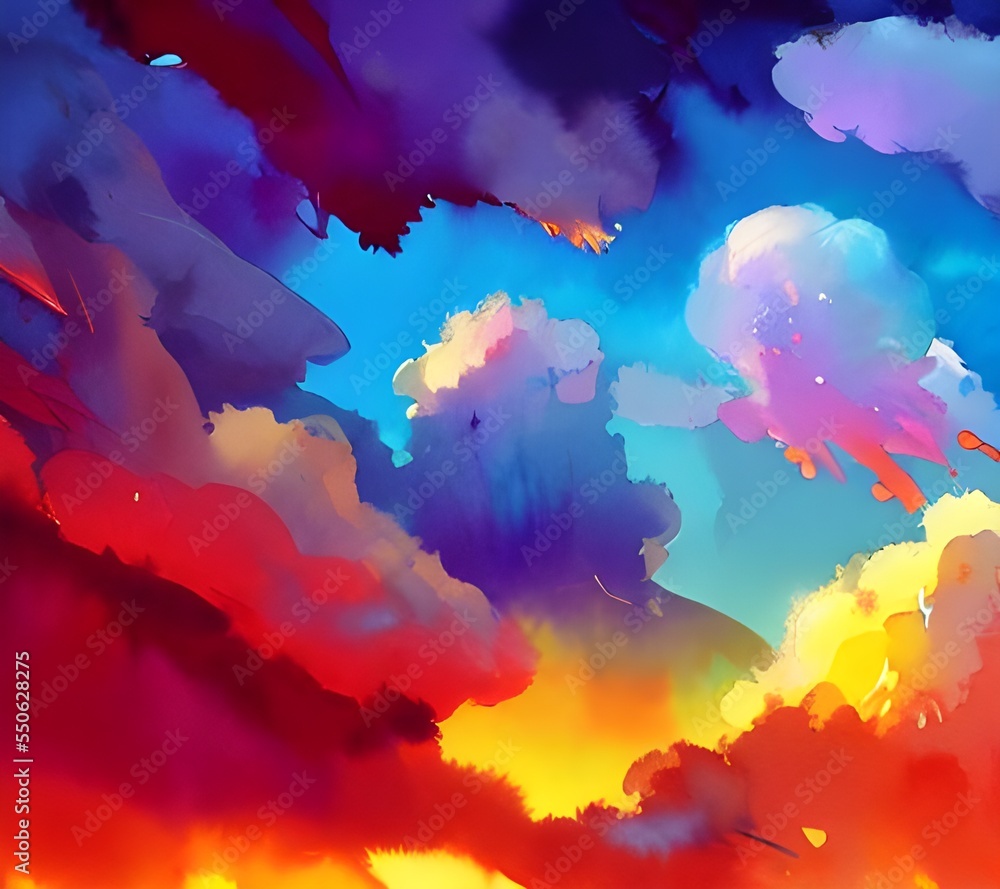Ilustrace „The artist has created a beautiful work of art using clouds