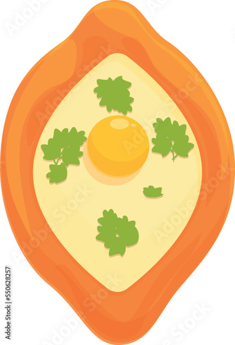 Culture khachapuri icon cartoon vector. Bread cuisine. National food