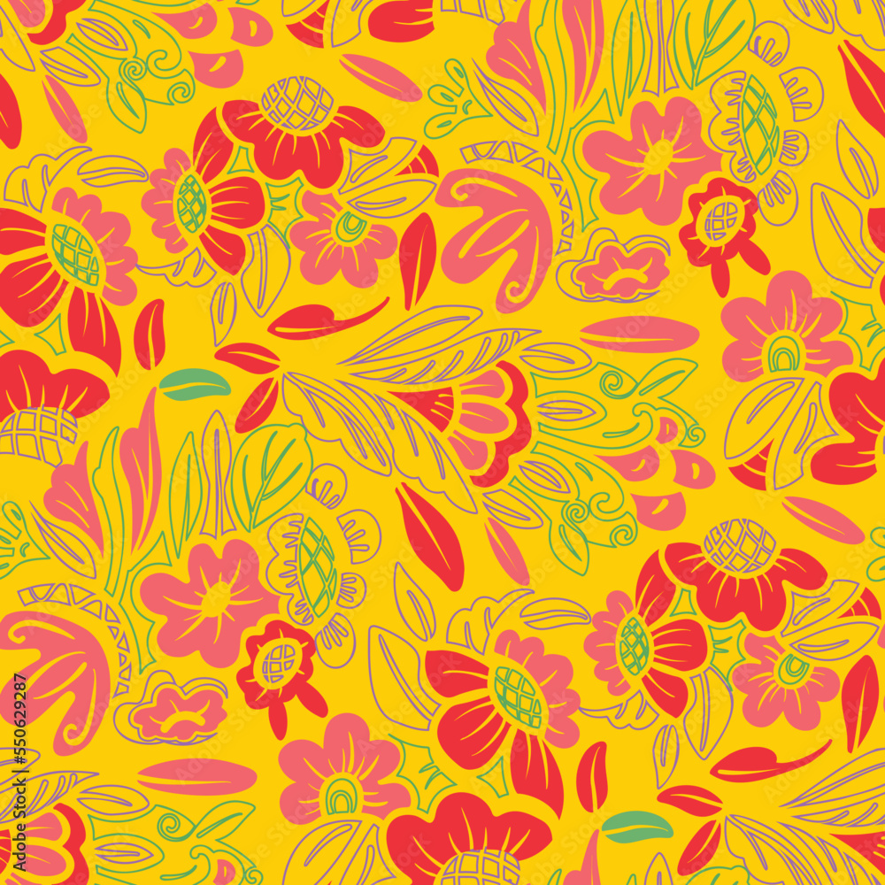 Seamless pattern with flowers Seamless pattern with flowers