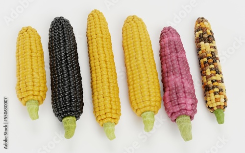 Принти на полотні Realistic 3D Render of Corns Collection