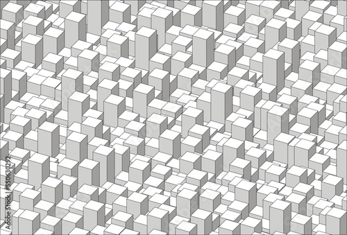 3d cube or parallelepiped vector abstract pattern or background