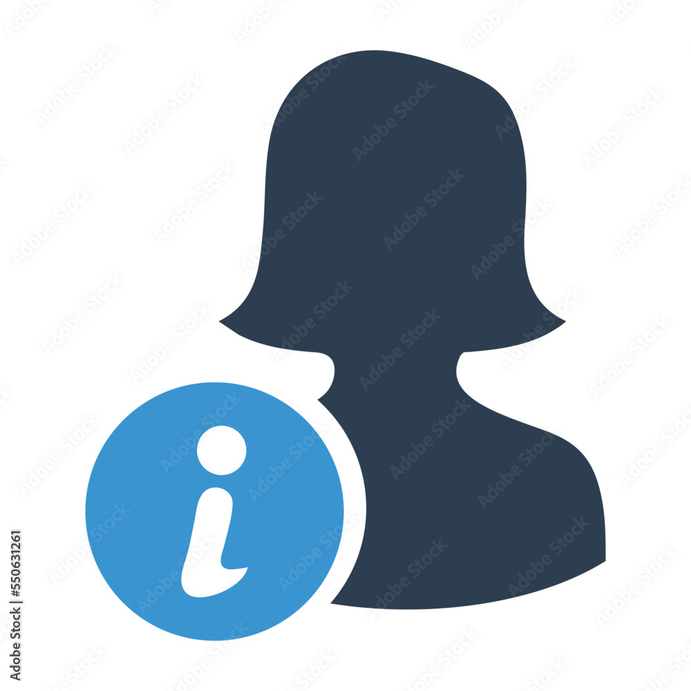 Female information icon. User information icon. Female information icon. User information icon.