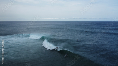 waves breaking on the beach