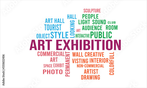 Art Exhibition Word Art Typography design
