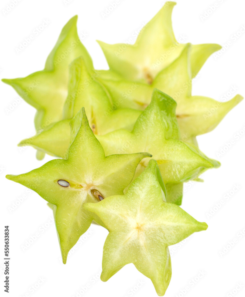 Slices of starfruit Slices of starfruit