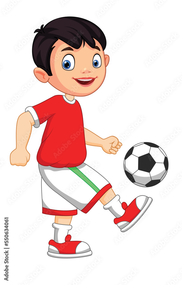 HAPPY BOY PLAYING SOCCER GAME HAPPY BOY PLAYING SOCCER GAME