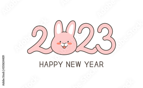 2023년 토끼의 해 숫자 일러스트
