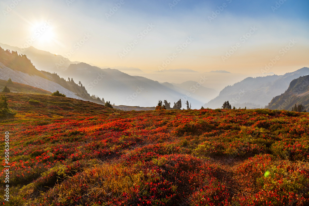 Fototapeta premium sunrise in the mountains