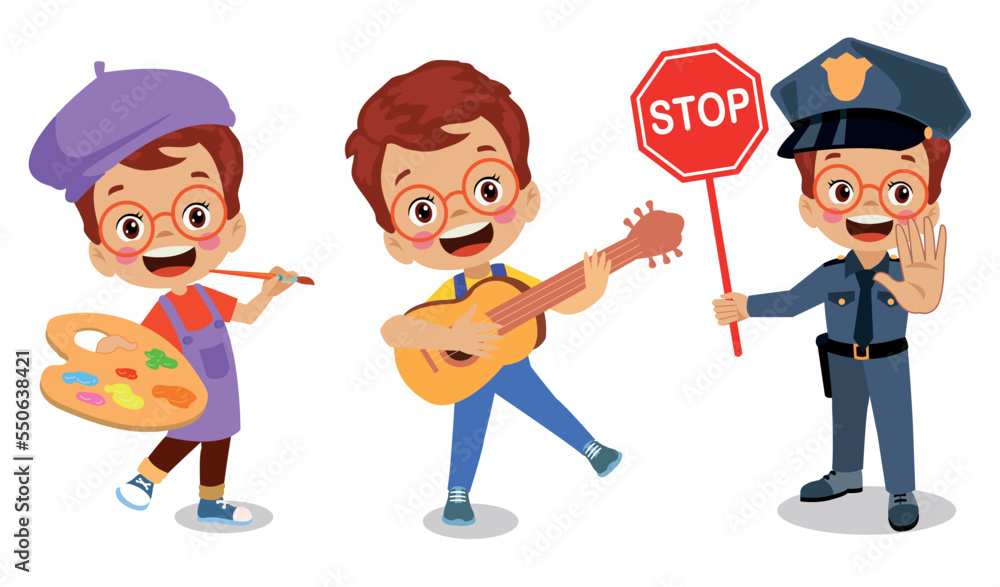 Cartoon Characters Of Different Professions