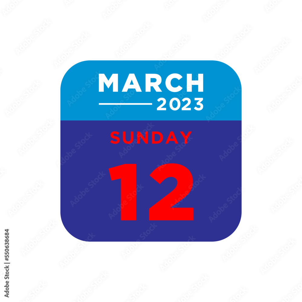 Fototapeta premium calendar march 2023 vector illustration in trendy flat design