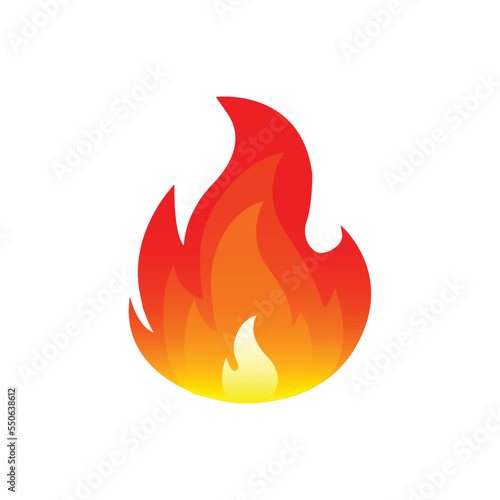 fire flames on white, fire icon
