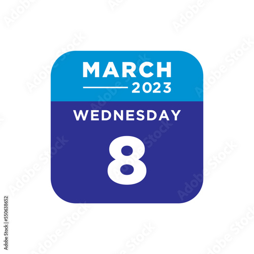calendar march 2023 vector illustration in trendy flat design