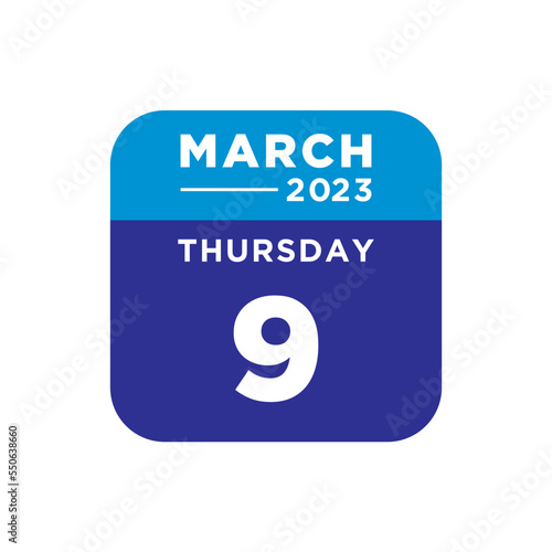 calendar march 2023 vector illustration in trendy flat design