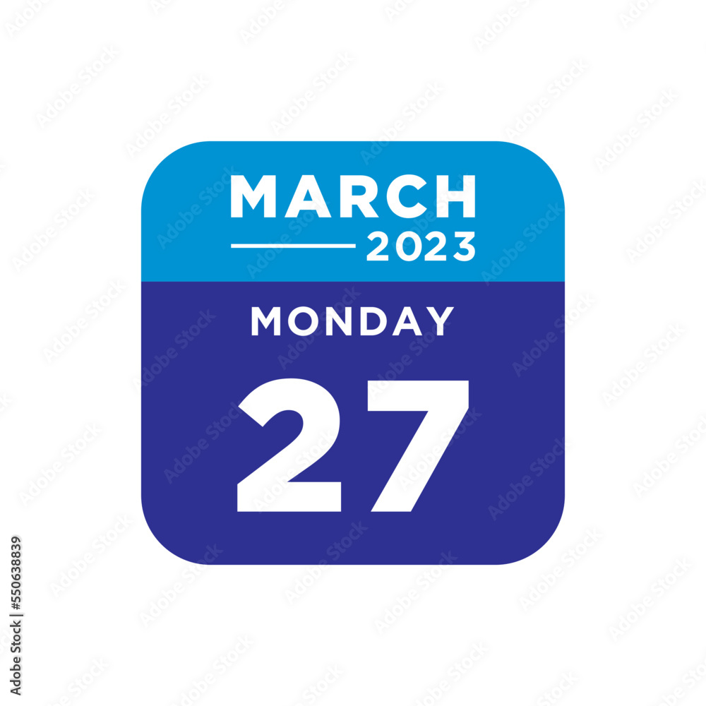 Fototapeta premium calendar march 2023 vector illustration in trendy flat design