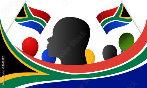Youth day south africa cartoon illustration