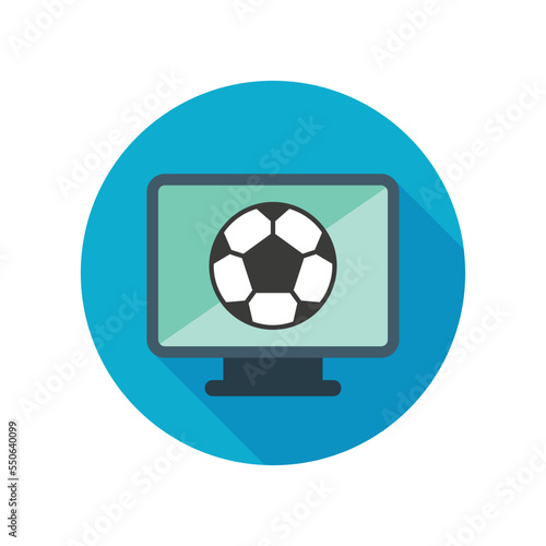 Soccer live match icon vector graphic illustration