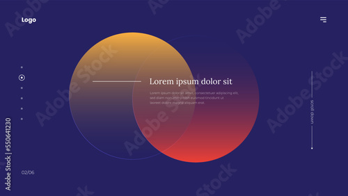 Gradient fading circles UI Design