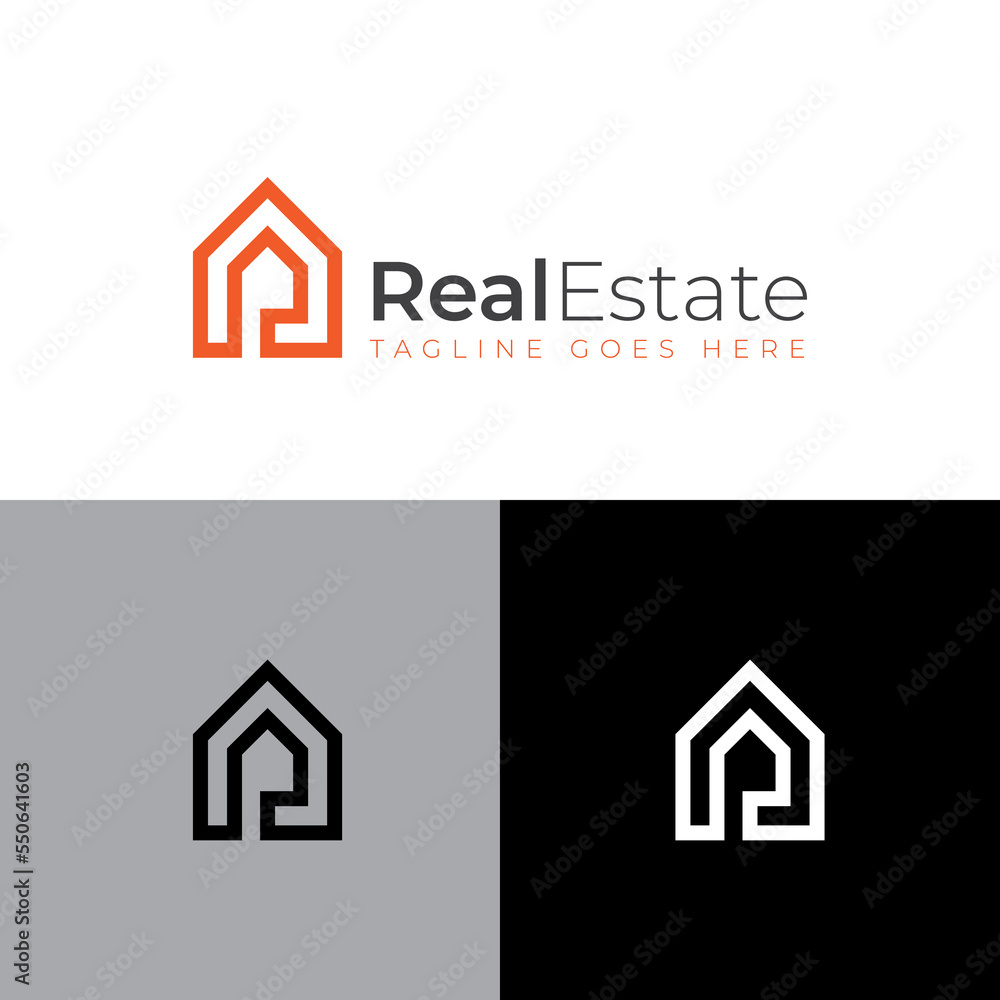 Real estate home logo template simple and modern Real estate home logo template simple and modern