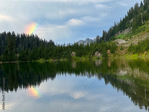 lake and mountains