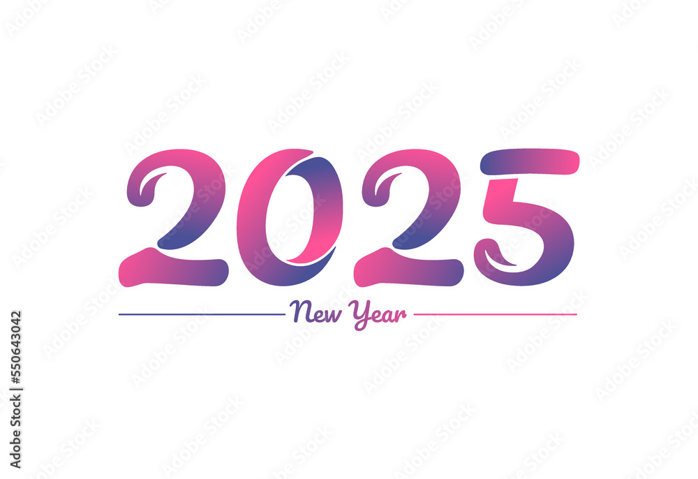 Colorful gradient 2025 new year logo design, New year 2025 Images Colorful gradient 2025 new year logo design, New year 2025 Images