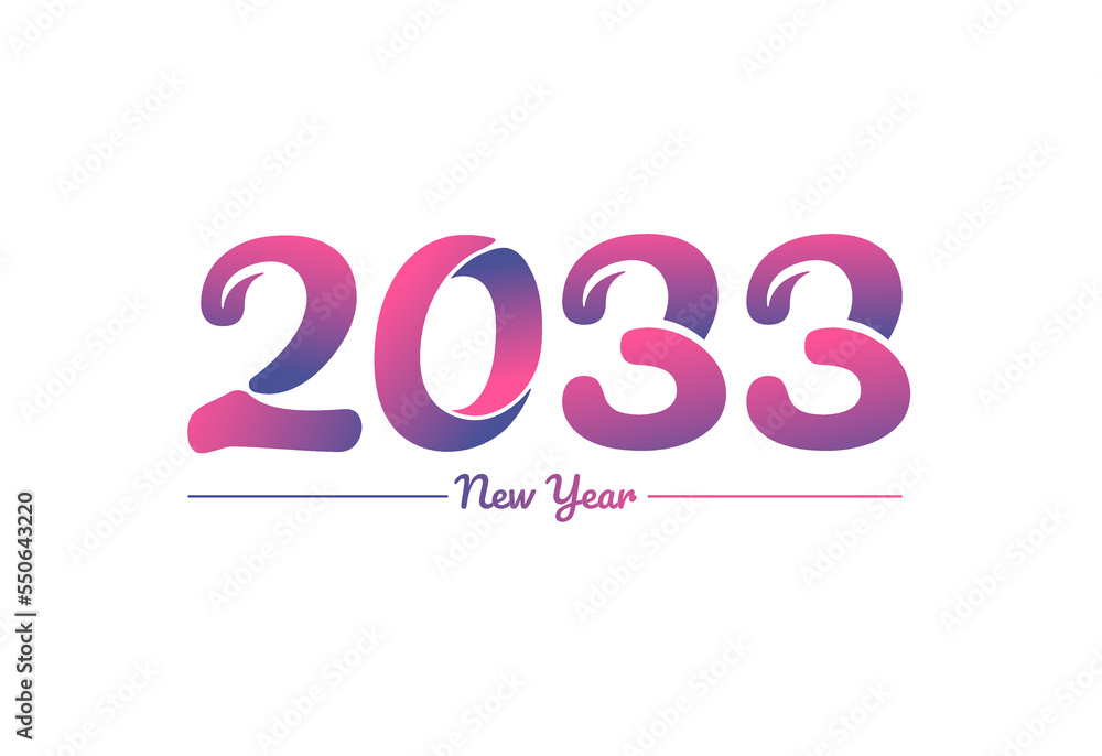Colorful gradient 2033 new year logo design, New year 2033 Images Colorful gradient 2033 new year logo design, New year 2033 Images