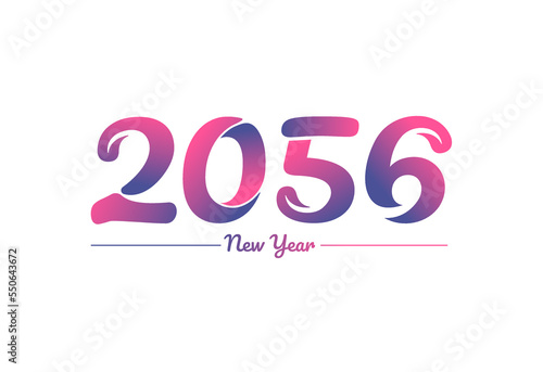 Colorful gradient 2056 new year logo design, New year 2056 Images
