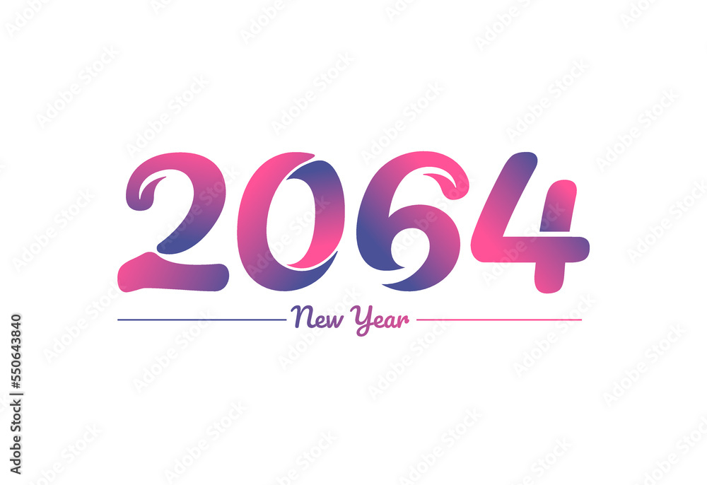 Colorful gradient 2064 new year logo design, New year 2064 Images Colorful gradient 2064 new year logo design, New year 2064 Images