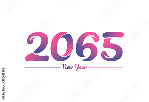 Colorful gradient 2065 new year logo design, New year 2065 Images