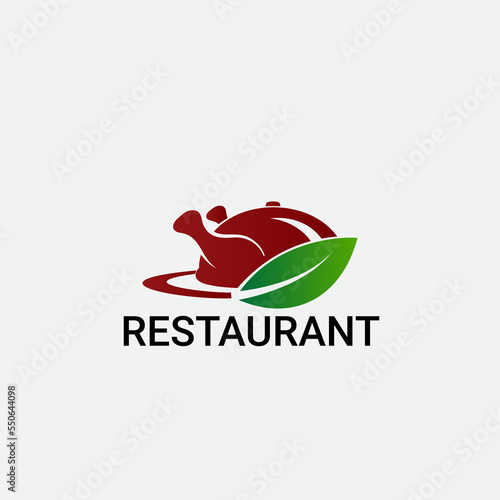 roasted chicken logo template in vector