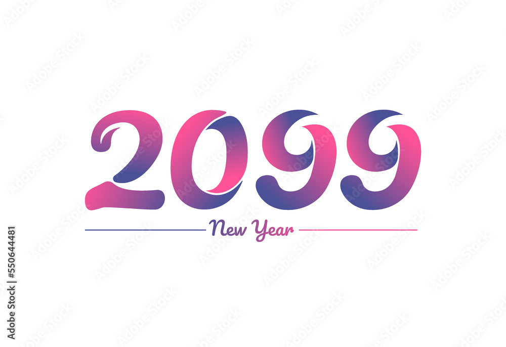 Colorful gradient 2099 new year logo design, New year 2099 Images Colorful gradient 2099 new year logo design, New year 2099 Images