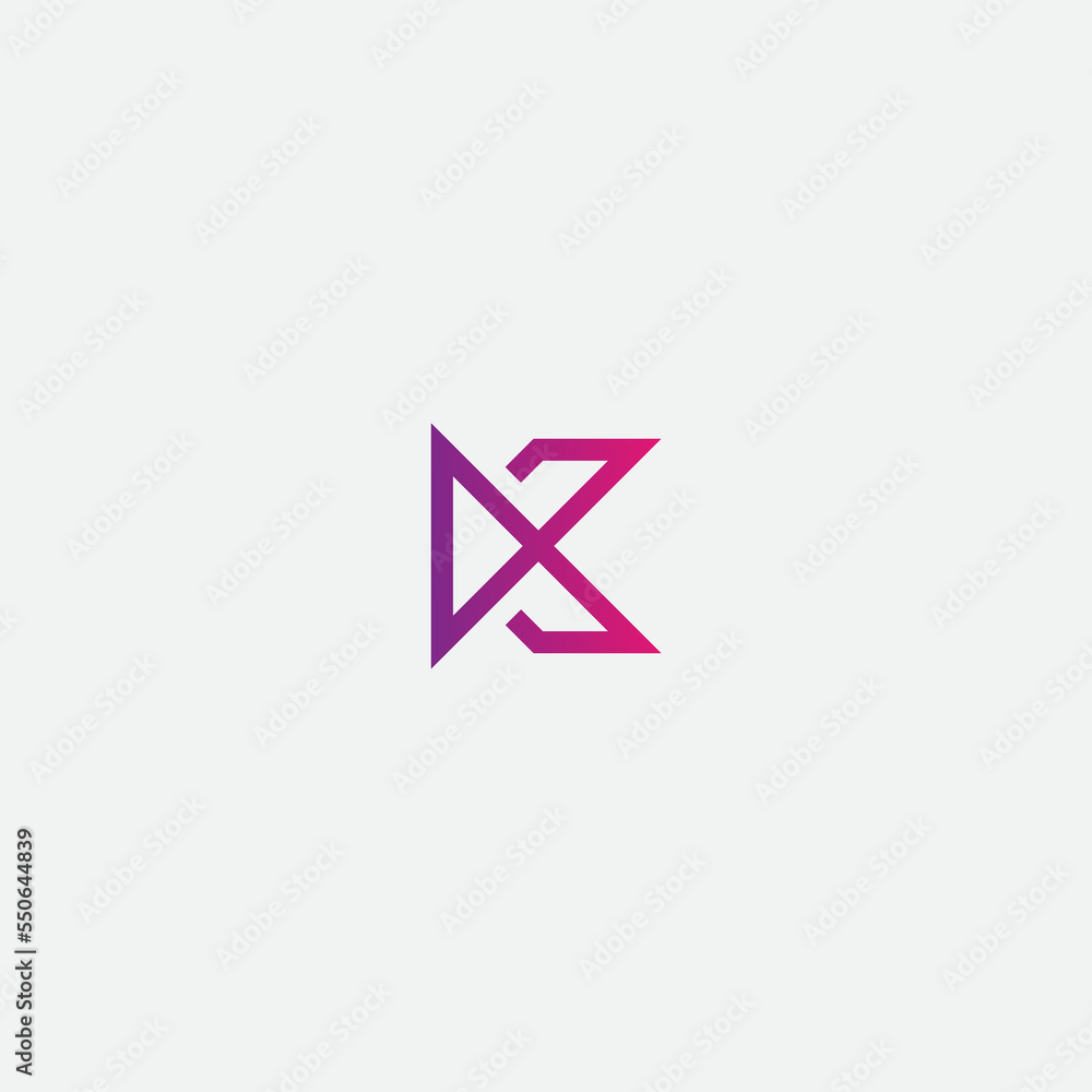 Letter K logo line modern and minimal Letter K logo line modern and minimal