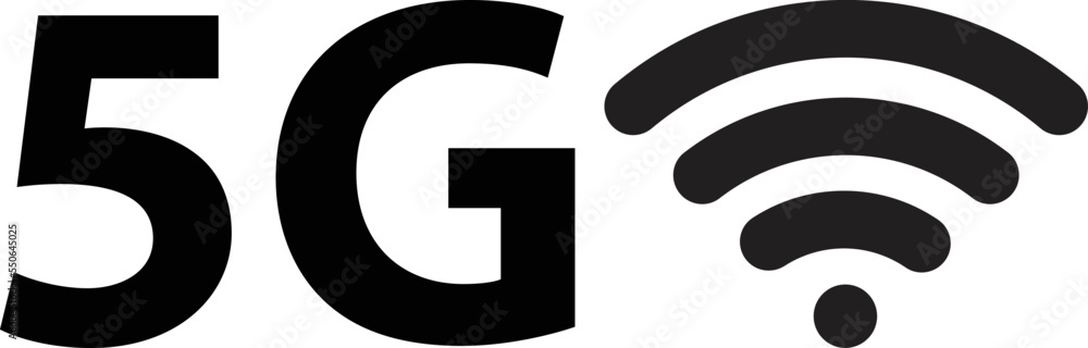 5G Wifi icon vector design isolated on white background. 5G Wifi icon vector design isolated on white background.