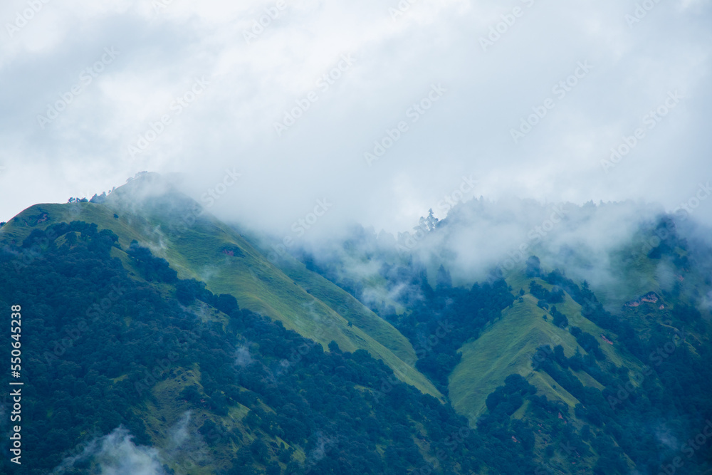 Foggy and Moody Green Forest of Bajhang Bajura Nepal Foggy and Moody Green Forest of Bajhang Bajura Nepal