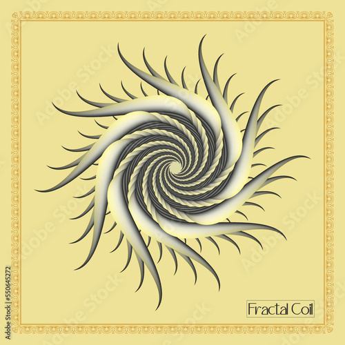 cyclone fractal circle coil SVG cut file