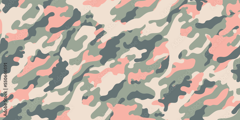 Fototapeta premium vector camouflage pattern for clothing design. Pink camouflage military pattern