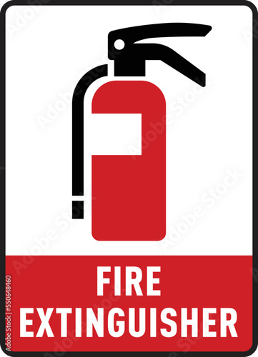 icon fire extinguisher safety sign vector