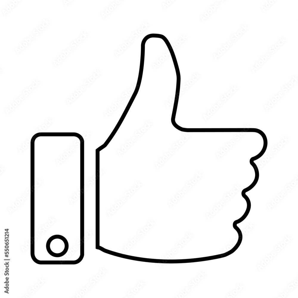 Thumbs Up,Like Icon In Line Style Thumbs Up,Like Icon In Line Style