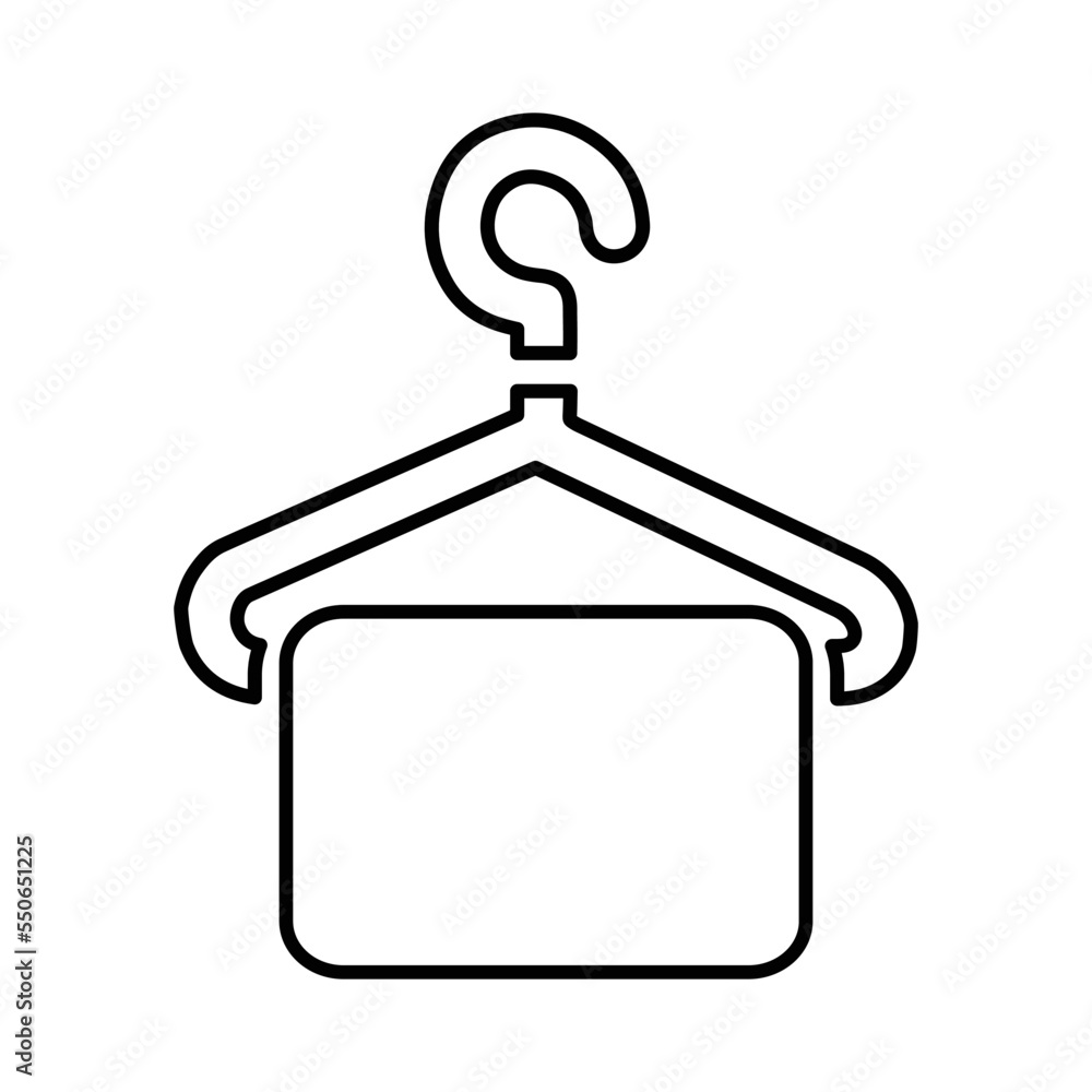 Clothes Hanger Clothing Icon In Line Style Clothes Hanger Clothing Icon In Line Style